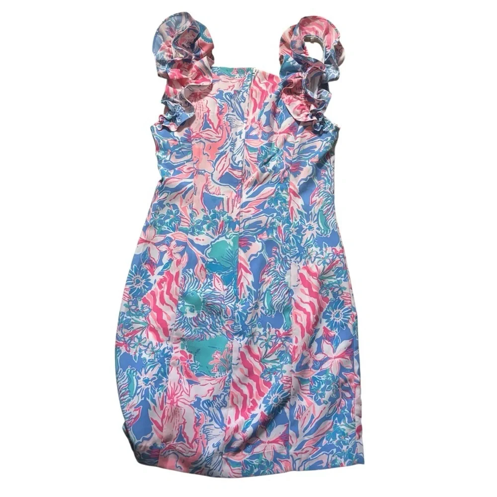 Lilly Pulitzer Steffi Stretch Shift Dress Womens Size 2 New With Tag Pink white